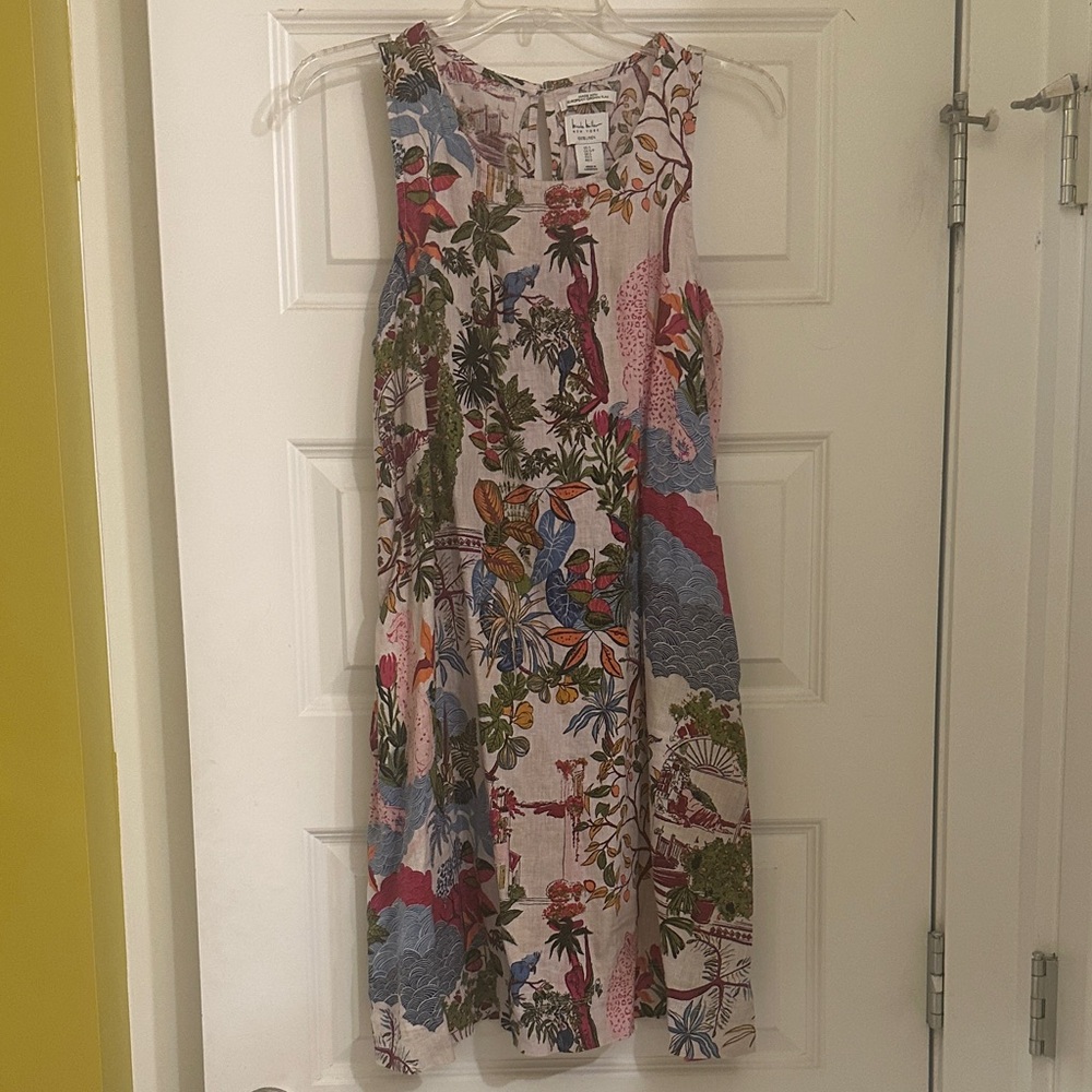 Nicole Miller Tropical Linen Dress